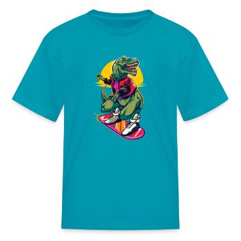 Rex to the future - Kid's T-Shirt - turquoise - Front
