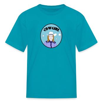 Cowgirl - Kid's T-Shirt - turquoise - Front