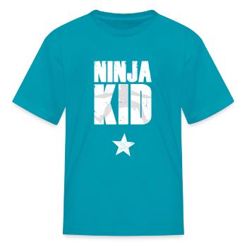 Ninja Warrior - Ninja Kid - Kid's T-Shirt - turquoise - Front