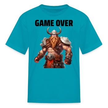 Game Over - Kid's T-Shirt - turquoise - Front