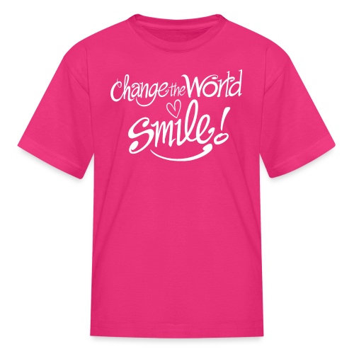 Spread the word, change the world, smile! - Kids' T-Shirt