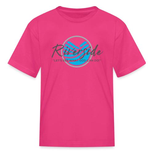 Riverside Logo/Slogan, gray - Kid's T-Shirt