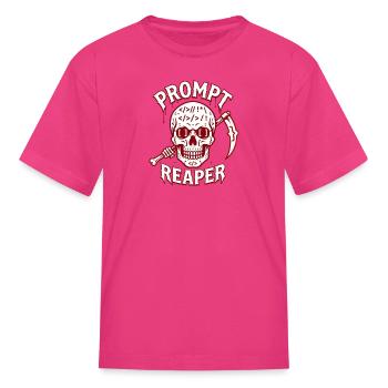 Prompt Reaper Skull Code - Kid's T-Shirt - fuchsia - Front