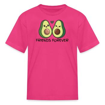 Avocado Duo: Cute Twin Avocados - Kid's T-Shirt - fuchsia - Front