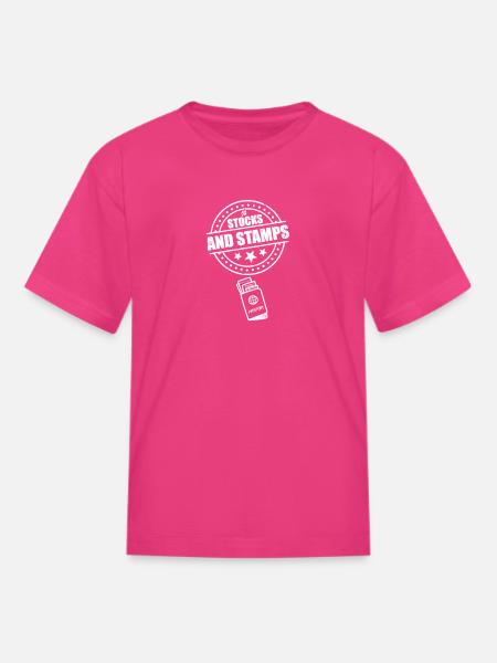 stocks and stamps travel tee - Kid's T-Shirt - fuchsia