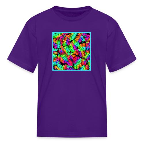 Chic Leaf Pattern Stylish Elegance - Kid's T-Shirt
