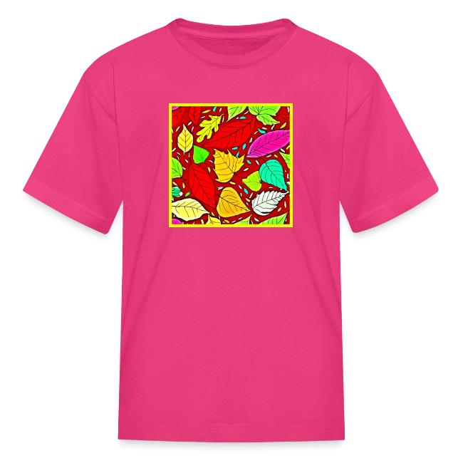 Rainbow Leaves Vibrant Pattern