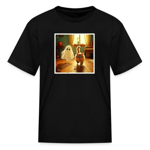 Funny Kitten Spooky Friend - Kid's T-Shirt