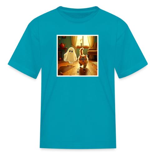 Funny Kitten Spooky Friend - Kid's T-Shirt