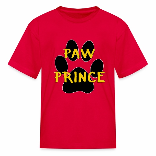 Paw Prince Funny Pet Footprint Animal Lover Pun - Kids' T-Shirt