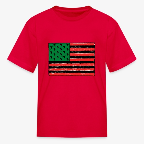 Red Green Black Flag - Kids' T-Shirt