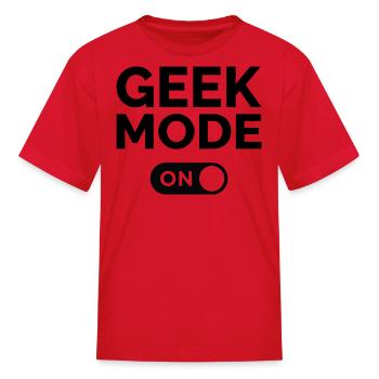 Geek Mode On - Kid's T-Shirt - red - Front