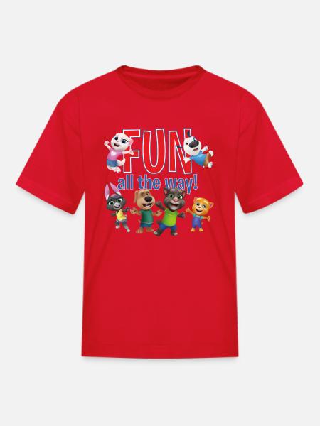 Talking Tom & Friends Fun All The Way! - Kid's T-Shirt - red