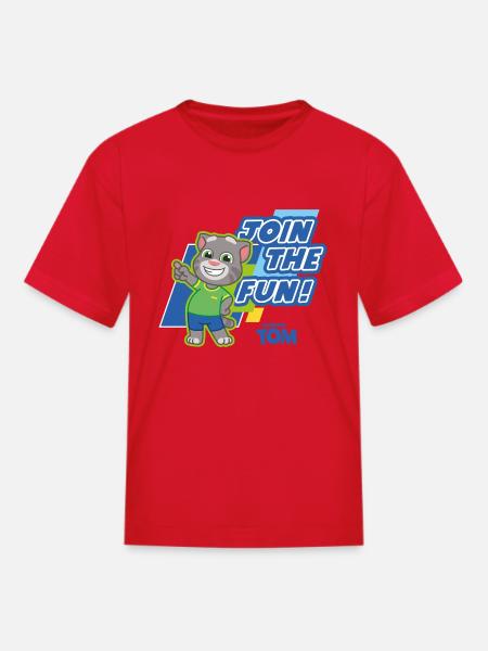 Talking Tom Join The Fun! - Kid's T-Shirt - red