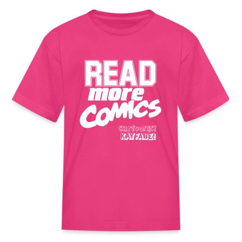 Read More Comics (White Ink) - Kid's T-Shirt