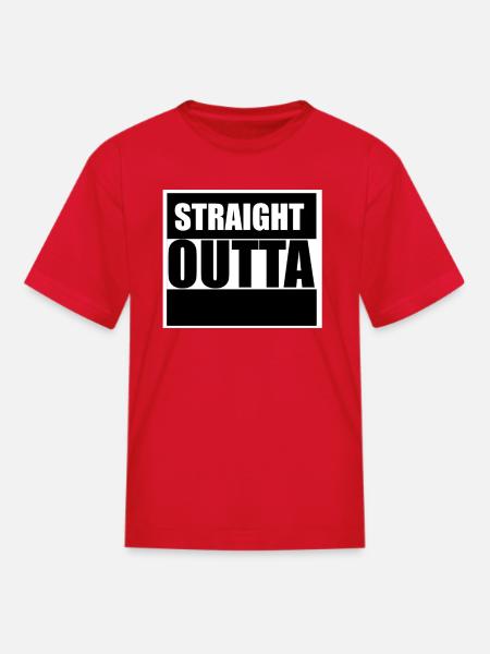 straight outta - Kid's T-Shirt - red