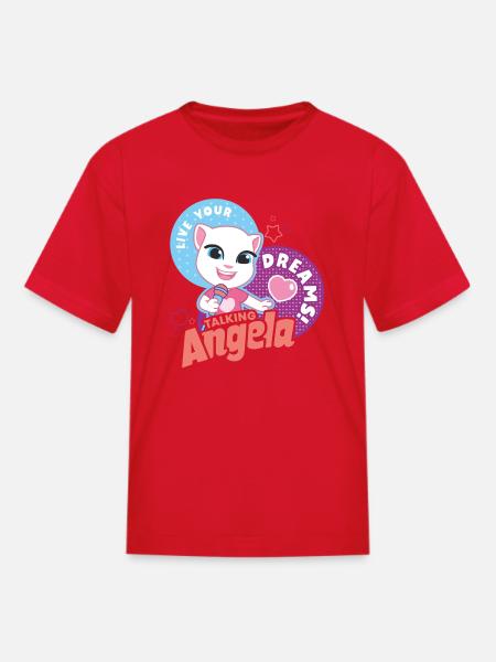 Talking Angela Live Your Dreams - Kid's T-Shirt - red
