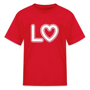 LO Love Valentine's Day Couple - Kid's T-Shirt - red - Front