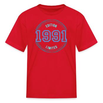 Year of birth 1991 - Kid's T-Shirt - red - Front