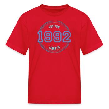Year of birth: 1992 - Kid's T-Shirt - red - Front