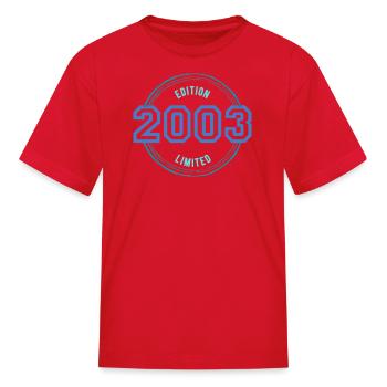 Year of birth: 2003 - Kid's T-Shirt - red - Front