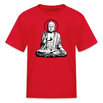 Young Buddha - Kid's T-Shirt - red - Front