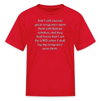 Divine Vengeance Gothic Script - Kid's T-Shirt - red - Front