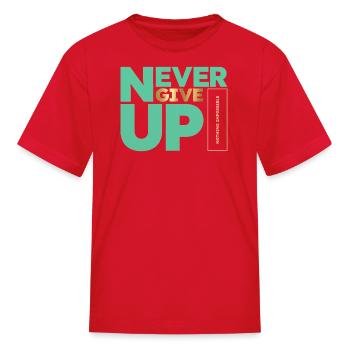 Be Strong Motivational Graphic Tee - Kid's T-Shirt - red - Front