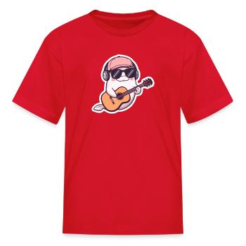 Beluga Whale Musician Mascot Kids T-Shirt - Kid's T-Shirt - red - Front