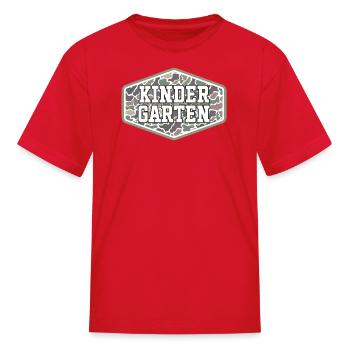 Camo Back to School Boys Old Camo Kindergarten - Kid's T-Shirt - red - Front