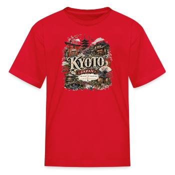 Kyoto Japan T-Shirt | Vintage Travel Souvenir - Kid's T-Shirt - red - Front