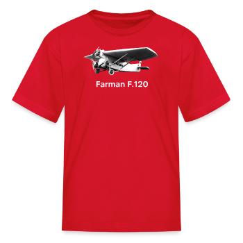 Biplan Farman F.120 Vintage - T-shirt Enfant - rouge - Devant