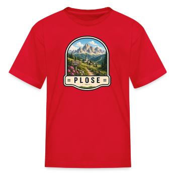 Plose Dolomites Italy Vintage Travel - Kid's T-Shirt - red - Front