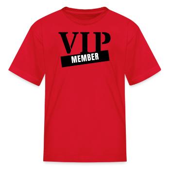VIP Member - Matching Group Team Squad Crew Outfit - Kid's T-Shirt - red - Front