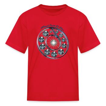 Blue Diamond Crown Ring - Kid's T-Shirt - red - Front
