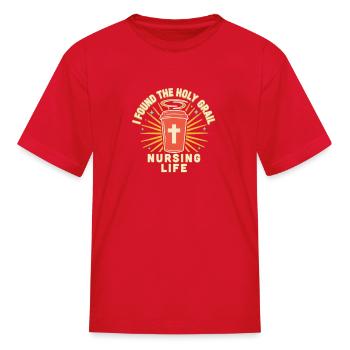 Holy Grail Coffee Nurse - Kid's T-Shirt - red - Front