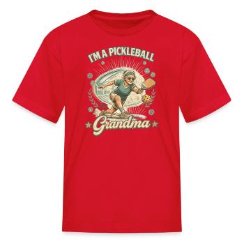Pickleball Grandma Shirt - Kid's T-Shirt - red - Front