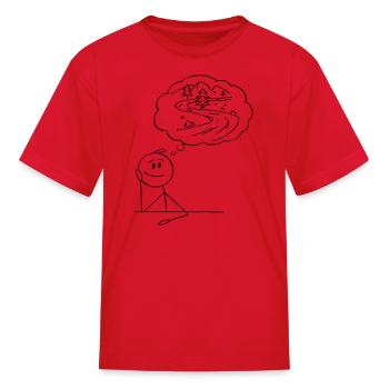 dreaming about mountains - Kid's T-Shirt - red - Front