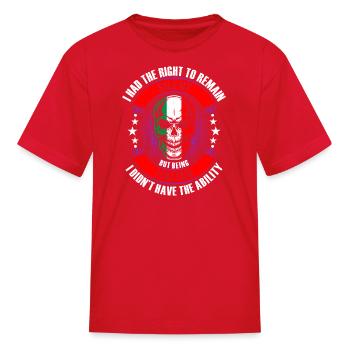 Italian I Didnot have the Ability Tshirt - Kid's T-Shirt - red - Front