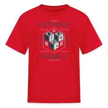 New York City Cube Energy - Kid's T-Shirt - red - Front