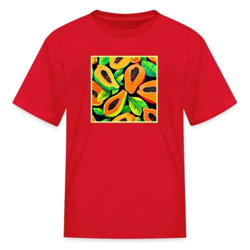 Tropical Papaya Paradise - Kid's T-Shirt