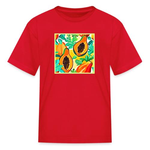 Tropical Papaya Pop Art - Kid's T-Shirt