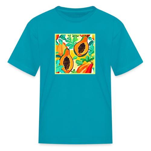 Tropical Papaya Pop Art - Kid's T-Shirt