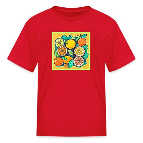 Citrus Fruit Art Design - Kid's T-Shirt