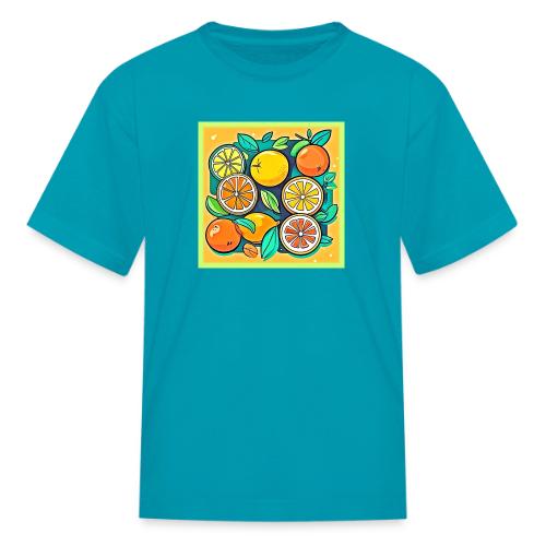 Citrus Fruit Art Design - Kid's T-Shirt