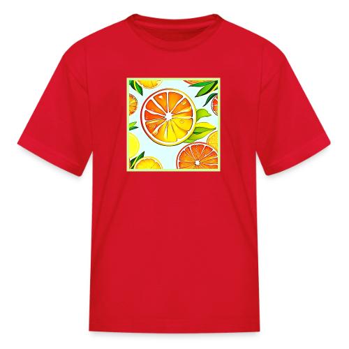 Orange Slice: Citrus Art - Kid's T-Shirt