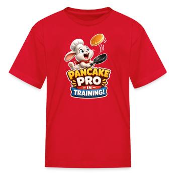Bunny Pancake Pro In Training Funny Chef Cute Art - Kid's T-Shirt - red - Front