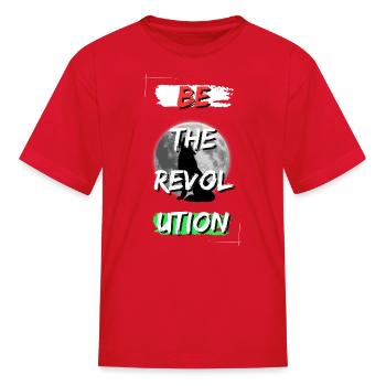 Be The Revolution Grunge Moon - Kid's T-Shirt - red - Front