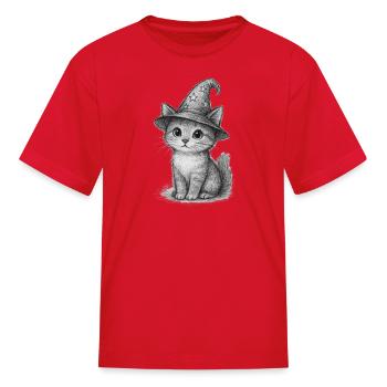 Witchy Whiskers - Kid's T-Shirt - red - Front