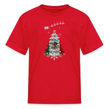 Bandera Mexico - Christmas tree with Mexico flag - Kid's T-Shirt - red - Front